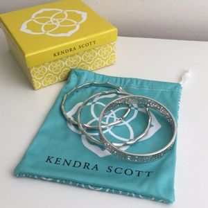 KENDRA SCOTT set of 3 bangle bracelets.